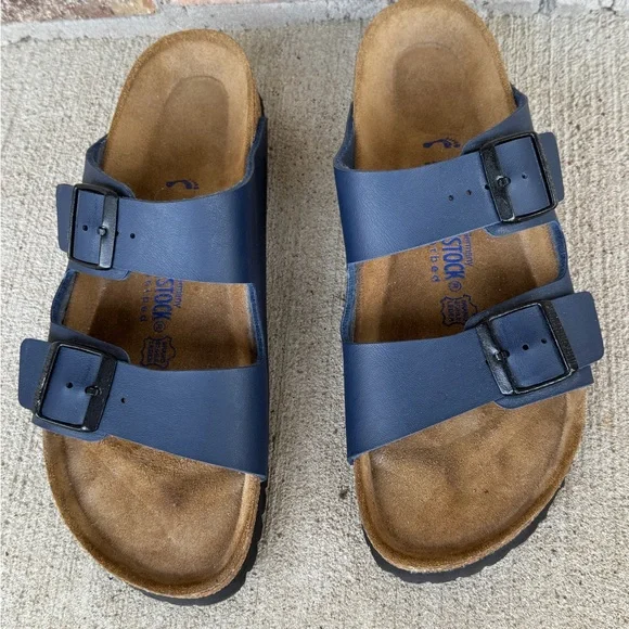 Birkenstock Arizona Slides Sandals Dark Navy Blue 42 Women’s - Picture 5 of 10